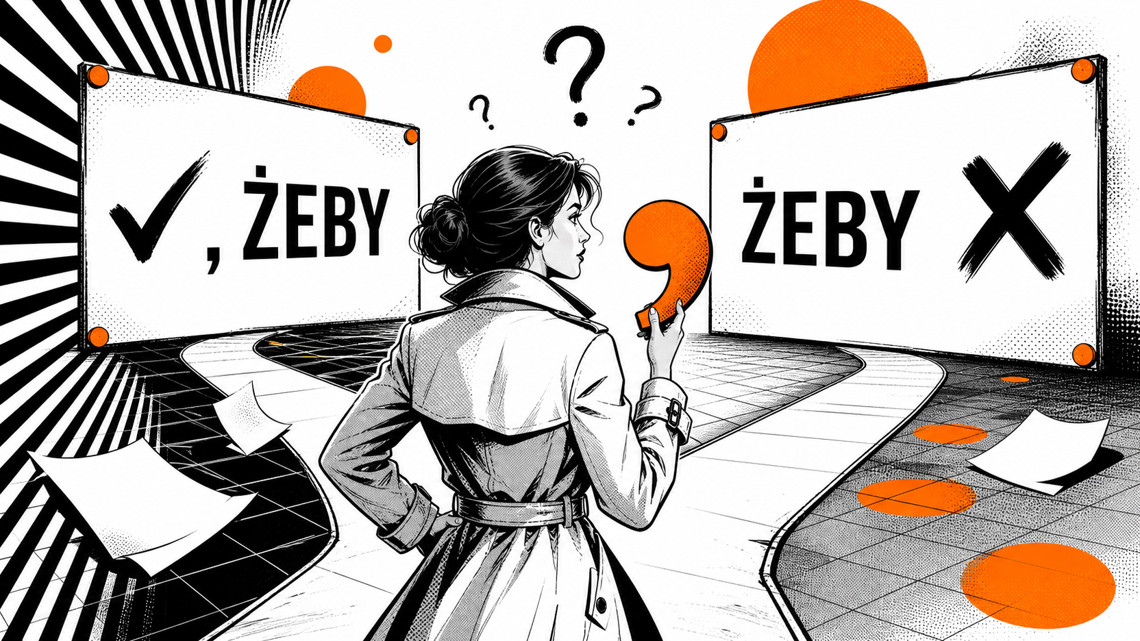 przecinek przed żeby